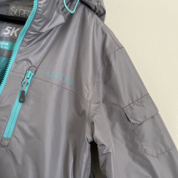 Surfanic Womens Sugar Comet Surftex Insulated Snow Ski Jacket, Gray/Teal- Large - Picture 4 of 12